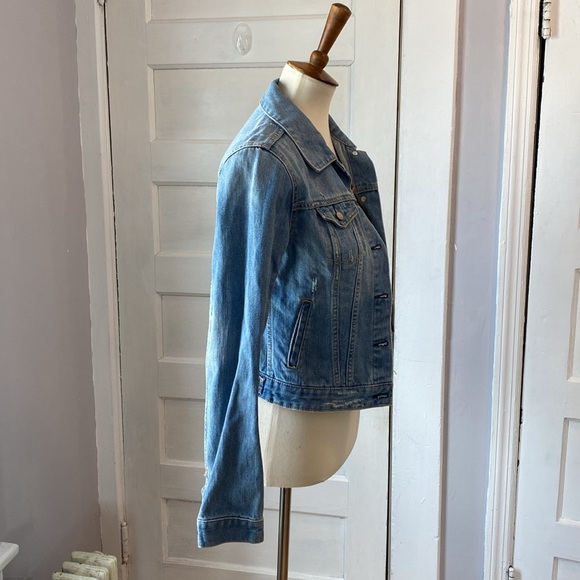 GAP Distressed Denim Jacket, Size XS - Picture 13 of 17
